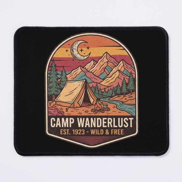 Item preview, Camp Wanderlust tent patch designed and sold by Maniwarsi.