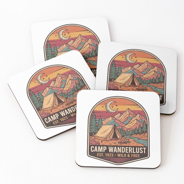 Item preview, Camp Wanderlust tent patch designed and sold by Maniwarsi.