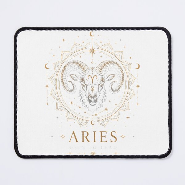 Item preview, Aries Zodiac | Born to Lead | Celestial Boho Astrology Design designed and sold by CalmMandala.