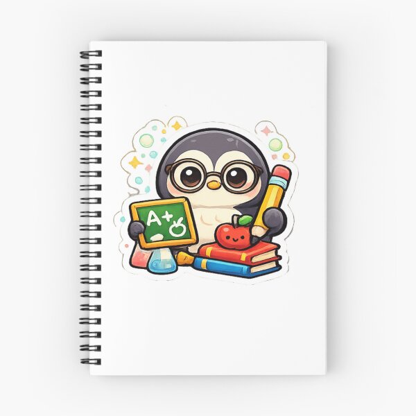 Artikelvorschau, Niedlicher Kawaii-Pinguin als Lehrerin | Bezaubernder Schulpinguin-Cartoon-Vinylaufkleber entworfen und verkauft von Pixanova.