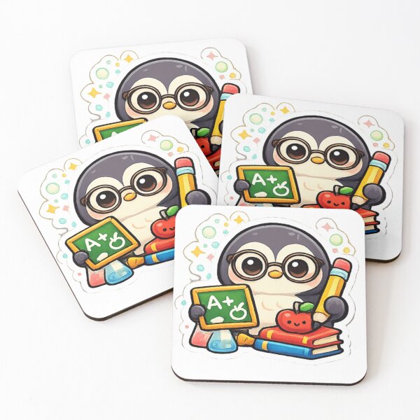 Item preview, Cute Kawaii Penguin Teacher | Adorable School Penguin Cartoon Vinyl Decal designed and sold by Pixanova.
