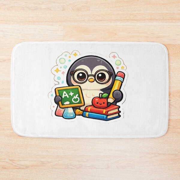 Item preview, Cute Kawaii Penguin Teacher | Adorable School Penguin Cartoon Vinyl Decal designed and sold by Pixanova.