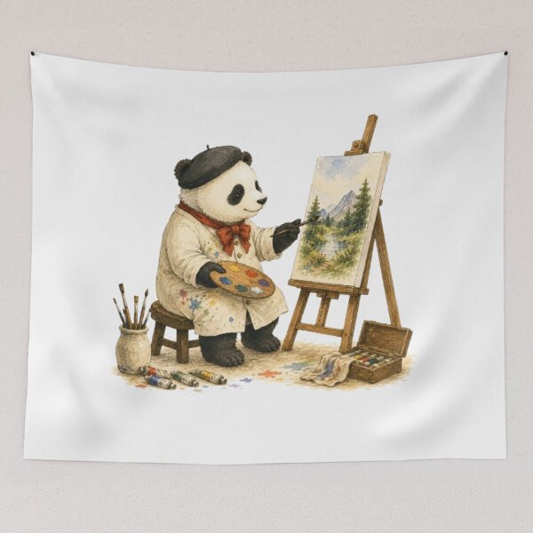 Item preview, Panda Painting Mountain Dreams designed and sold by Snurly.