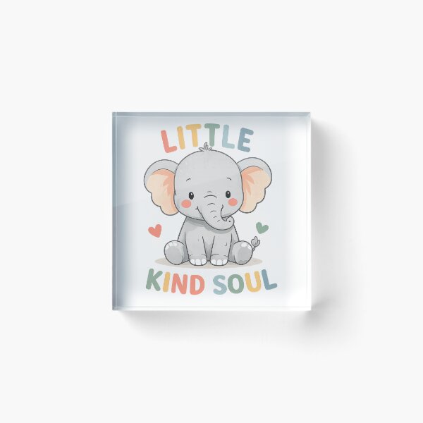 Item preview, Little Kind Soul Elephant Shirt, Cute Baby Elephant Tee, Kids Kindness Shirt, Toddler Animal Shirt, Nursery Elephant Gift, Inspirational Kids Tee designed and sold by hyper retro.