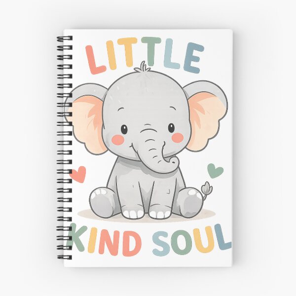 Item preview, Little Kind Soul Elephant Shirt, Cute Baby Elephant Tee, Kids Kindness Shirt, Toddler Animal Shirt, Nursery Elephant Gift, Inspirational Kids Tee designed and sold by hyper retro.