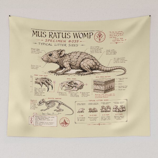 Item preview, Desert Rodent Anatomy Plate designed and sold by agearb.