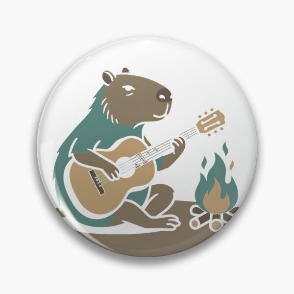 Item preview, Campfire Melody – Guitar capybara Classic T-Shirt designed and sold by DArtfulStudio.