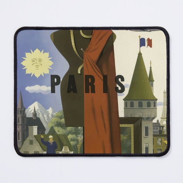 Item preview, Paris Fly TWA Vintage Travel Poster Print designed and sold by MarkedArtPrints.