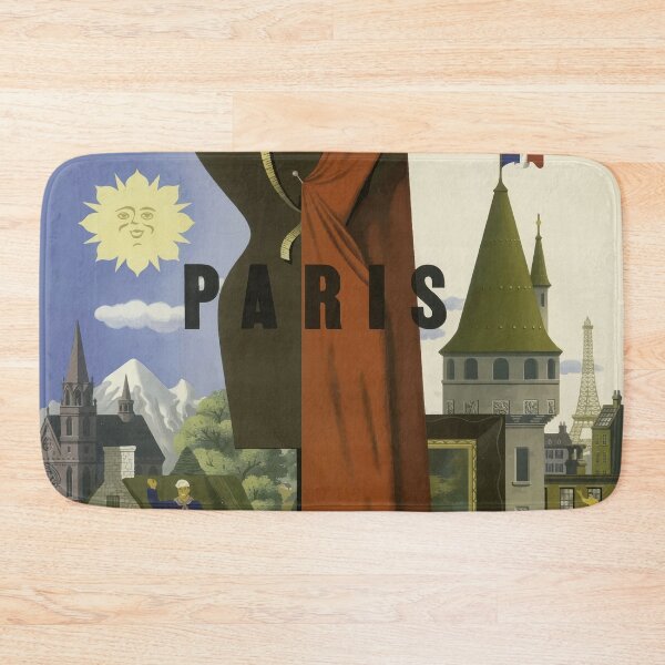 Item preview, Paris Fly TWA Vintage Travel Poster Print designed and sold by MarkedArtPrints.
