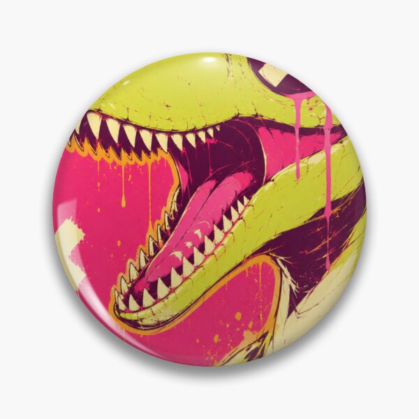 Item preview, Neon Velociraptor Graffiti Dinosaur Art designed and sold by VoxelEstudi0nic.