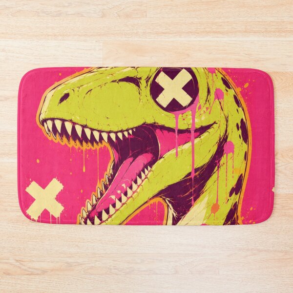 Item preview, Neon Velociraptor Graffiti Dinosaur Art designed and sold by VoxelEstudi0nic.