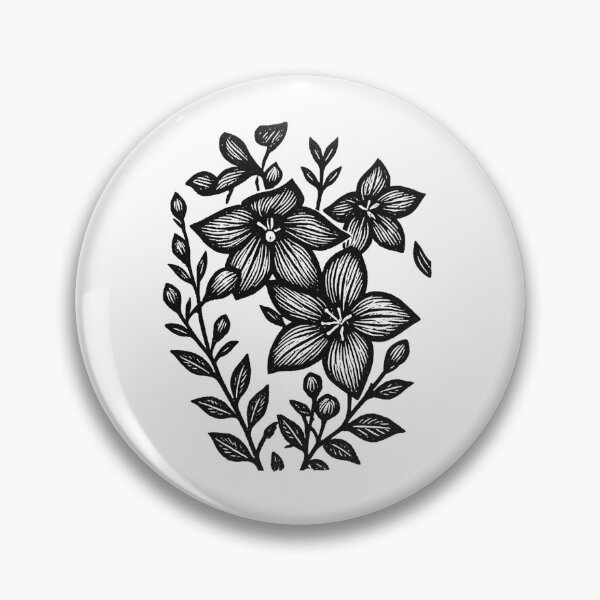 Item preview, Floral Line Art in Full Bloom designed and sold by LumivoCraft.