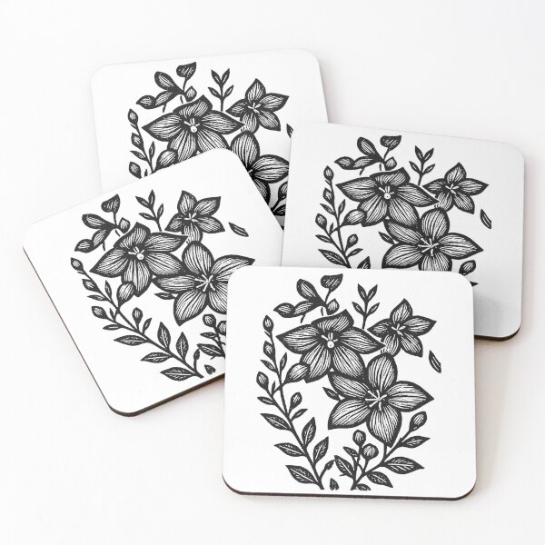 Item preview, Floral Line Art in Full Bloom designed and sold by LumivoCraft.