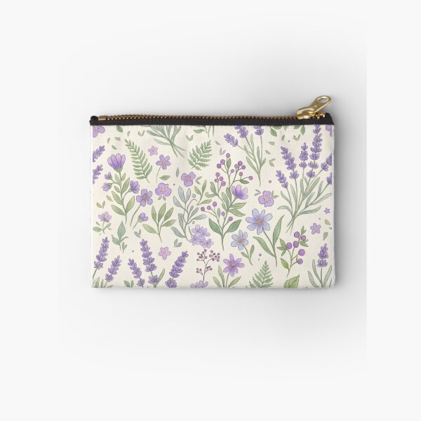 Item preview, Soft Lavender and Purple Wildflower Aesthetic Botanical Pattern designed and sold by DreamyBrushArt.