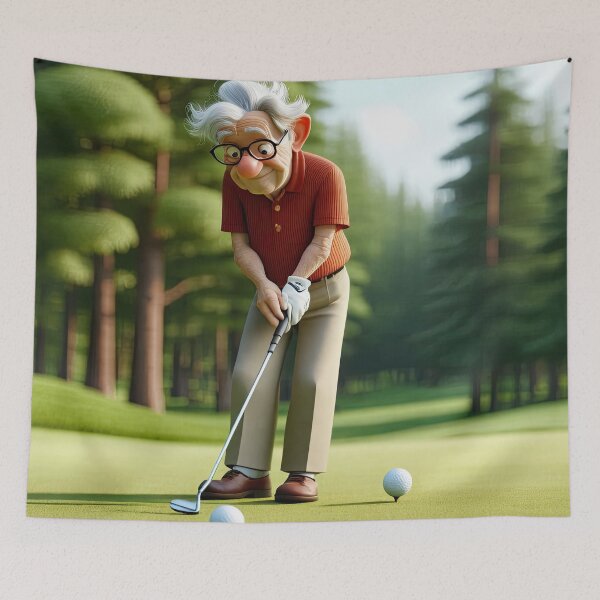 Item preview, Old Fart playing golf designed and sold by Colin Bentham.