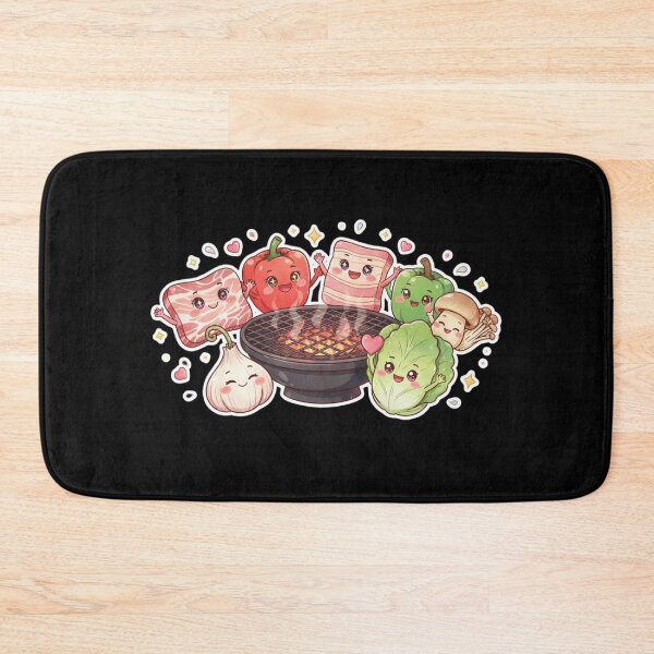 Item preview, Barbacoa coreana kawaii y comida coreana designed and sold by DamioPolArt.