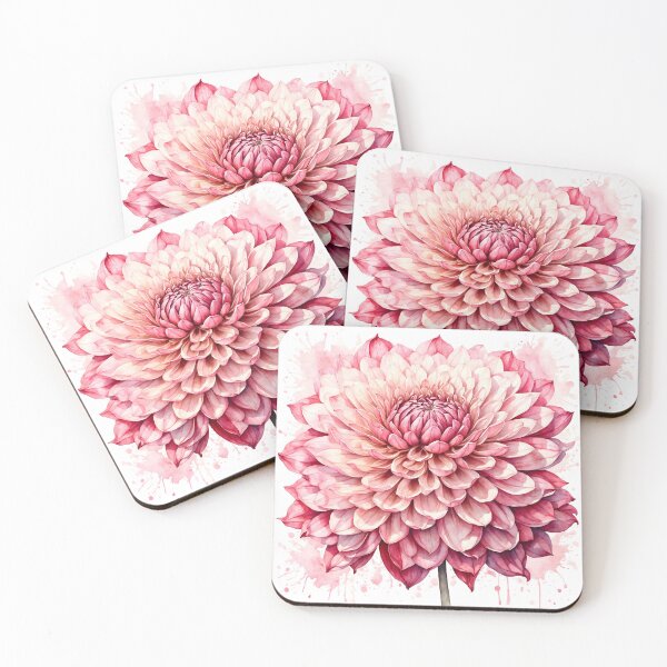 Item preview, Pink Dahlia Watercolor Painting designed and sold by RawNaturePrints.