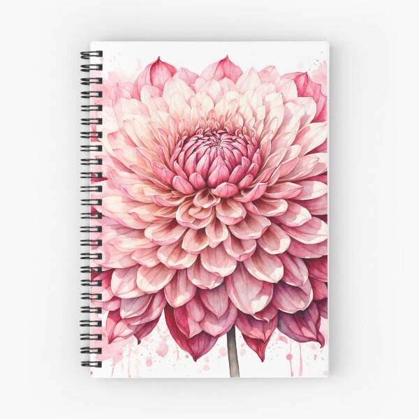 Item preview, Pink Dahlia Watercolor Painting designed and sold by RawNaturePrints.