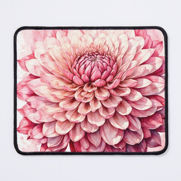 Item preview, Pink Dahlia Watercolor Painting designed and sold by RawNaturePrints.