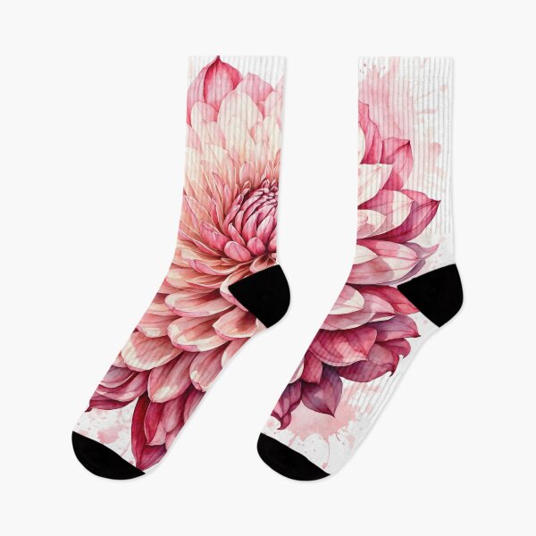 Item preview, Pink Dahlia Watercolor Painting designed and sold by RawNaturePrints.