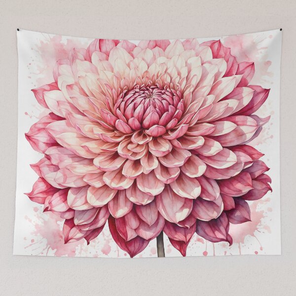 Item preview, Pink Dahlia Watercolor Painting designed and sold by RawNaturePrints.