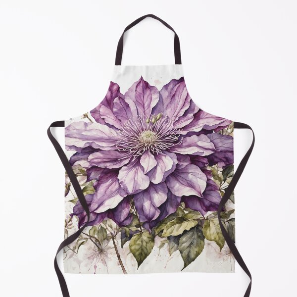 Item preview, Clematis Flower Watercolor Painting designed and sold by RawNaturePrints.