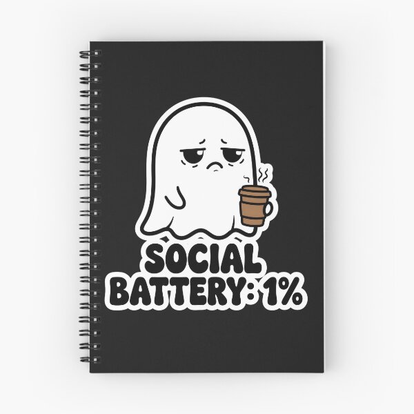 Item preview, Social Battery Ghost designed and sold by MMateka.