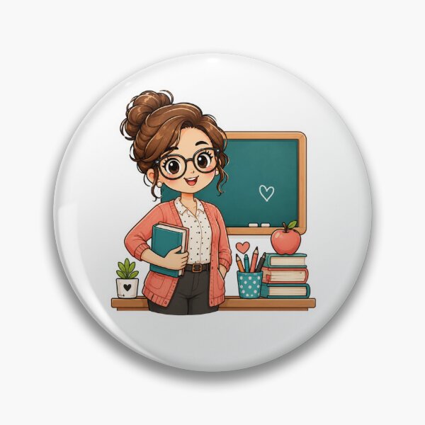 Item preview, Cute Teacher with Books Classroom | Kawaii Teacher Aesthetic | Back to School Cute Illustration designed and sold by Pixanova.