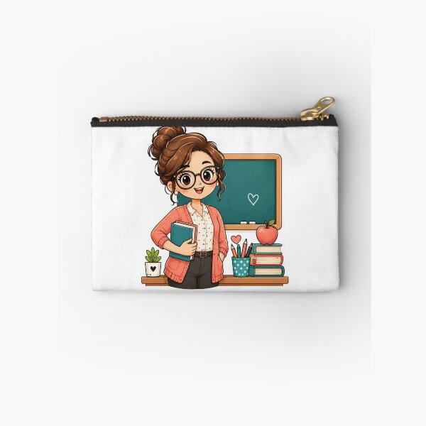 Item preview, Cute Teacher with Books Classroom | Kawaii Teacher Aesthetic | Back to School Cute Illustration designed and sold by Pixanova.