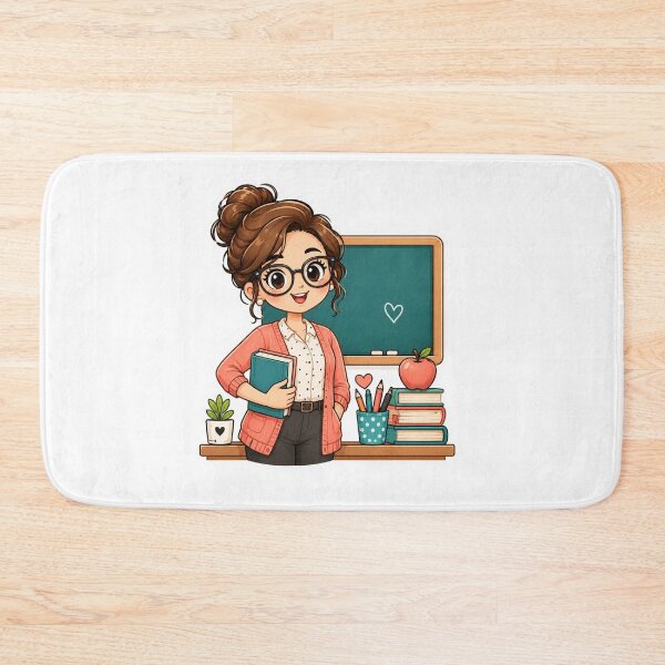 Item preview, Cute Teacher with Books Classroom | Kawaii Teacher Aesthetic | Back to School Cute Illustration designed and sold by Pixanova.