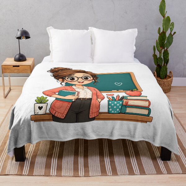 Item preview, Cute Teacher with Books Classroom | Kawaii Teacher Aesthetic | Back to School Cute Illustration designed and sold by Pixanova.