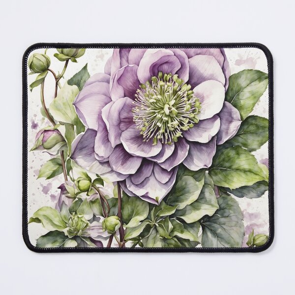 Item preview, Hellebore Flower Watercolor Painting designed and sold by RawNaturePrints.