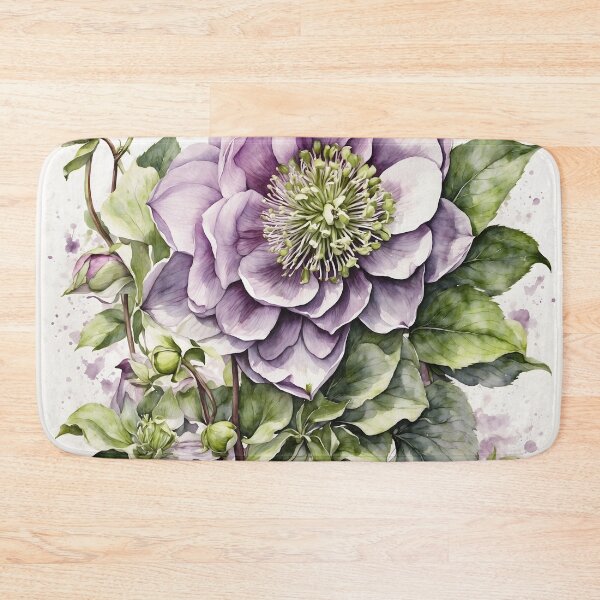 Item preview, Hellebore Flower Watercolor Painting designed and sold by RawNaturePrints.