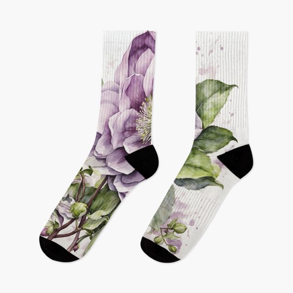 Item preview, Hellebore Flower Watercolor Painting designed and sold by RawNaturePrints.