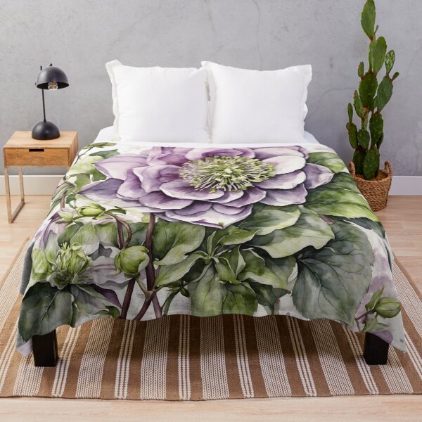Item preview, Hellebore Flower Watercolor Painting designed and sold by RawNaturePrints.