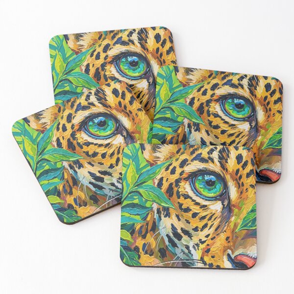 Item preview, Leopard Oil Painting Jungle Wildlife Art designed and sold by veyraatelier.