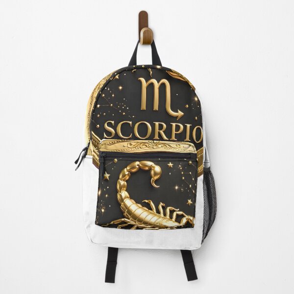 Item preview, Scorpio Gold Coin Medallion Stars Luxury Zodiac Art designed and sold by Zodiac Celestial Art.