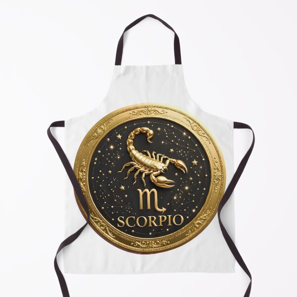 Item preview, Scorpio Gold Coin Medallion Stars Luxury Zodiac Art designed and sold by Zodiac Celestial Art.