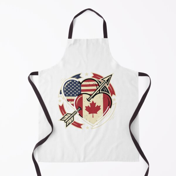 Item preview, American Canadian Flag Hearts Arrow Vintage Design designed and sold by SiarheiYur.