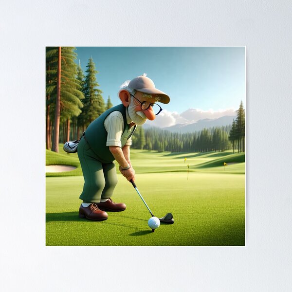 Item preview, Old Fart playing golf designed and sold by Colin Bentham.