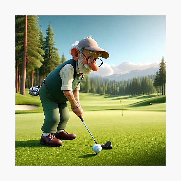 Item preview, Old Fart playing golf designed and sold by Colin Bentham.