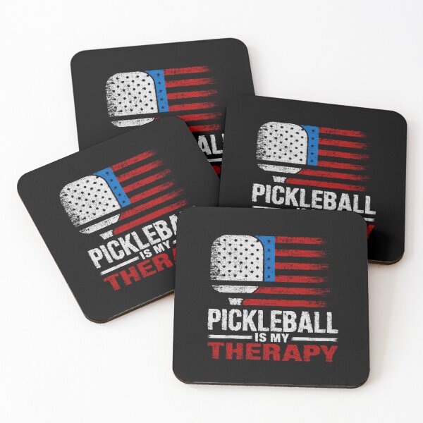 Item preview, Pickleball Is My Therapy American Flag Player Enthusiast designed and sold by HumansStuck12.