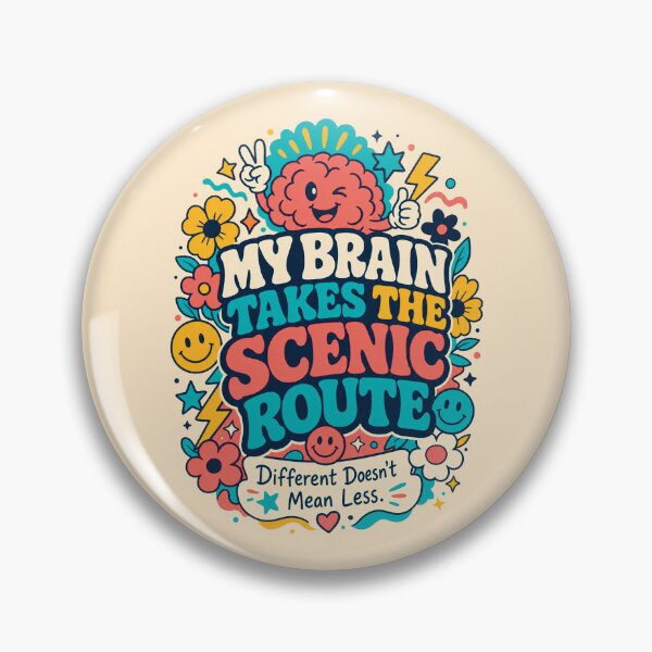 Item preview, My Brain Takes The Scenic Route Shirt, Neurodivergent Affirmation Tee, ADHD Autism Awareness Shirt, Different Doesn't Mean Less, Neurodiversity Gift, Mental Health Support T-Shirt designed and sold by KAYJAY DESIGNS.