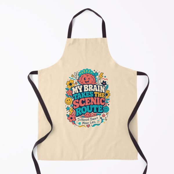 Item preview, My Brain Takes The Scenic Route Shirt, Neurodivergent Affirmation Tee, ADHD Autism Awareness Shirt, Different Doesn't Mean Less, Neurodiversity Gift, Mental Health Support T-Shirt designed and sold by KAYJAY DESIGNS.