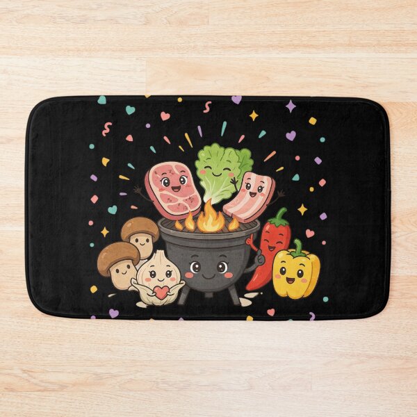 Item preview, Barbacoa coreana kawaii y comida asiática designed and sold by DamioPolArt.