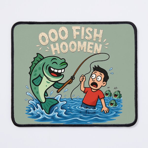 Item preview, Funny Fishing Humorous Cartoon designed and sold by W&RParadise.