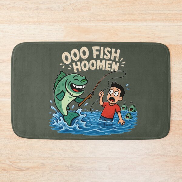 Item preview, Funny Fishing Humorous Cartoon designed and sold by W&RParadise.