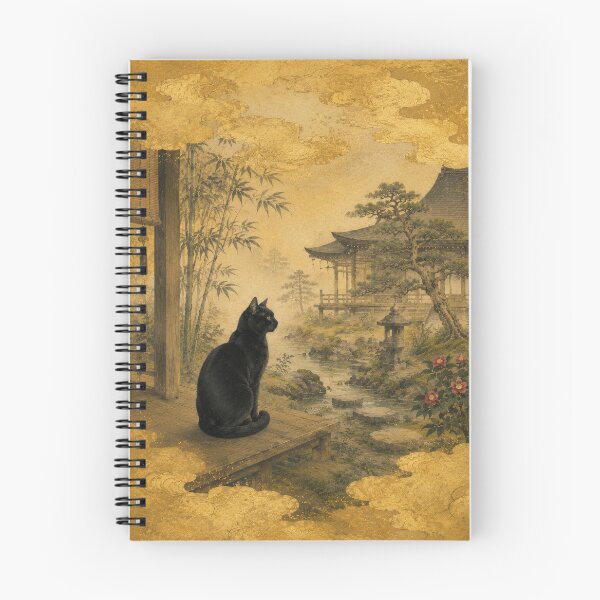Item preview, Heian Cats #006 – Golden Clouds of Serenity designed and sold by YamatoCatStudio.