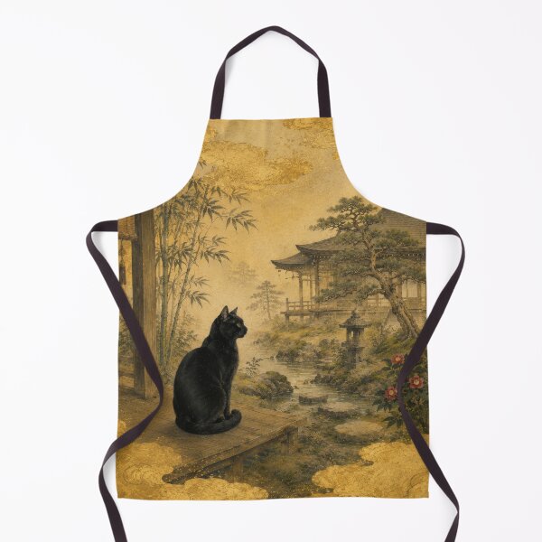 Item preview, Heian Cats #006 – Golden Clouds of Serenity designed and sold by YamatoCatStudio.