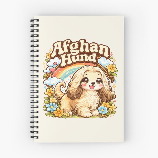 Item preview, Cute Afghan Hound Kawaii Rainbow Floral Dog Lover Design designed and sold by blankTeeShirt.